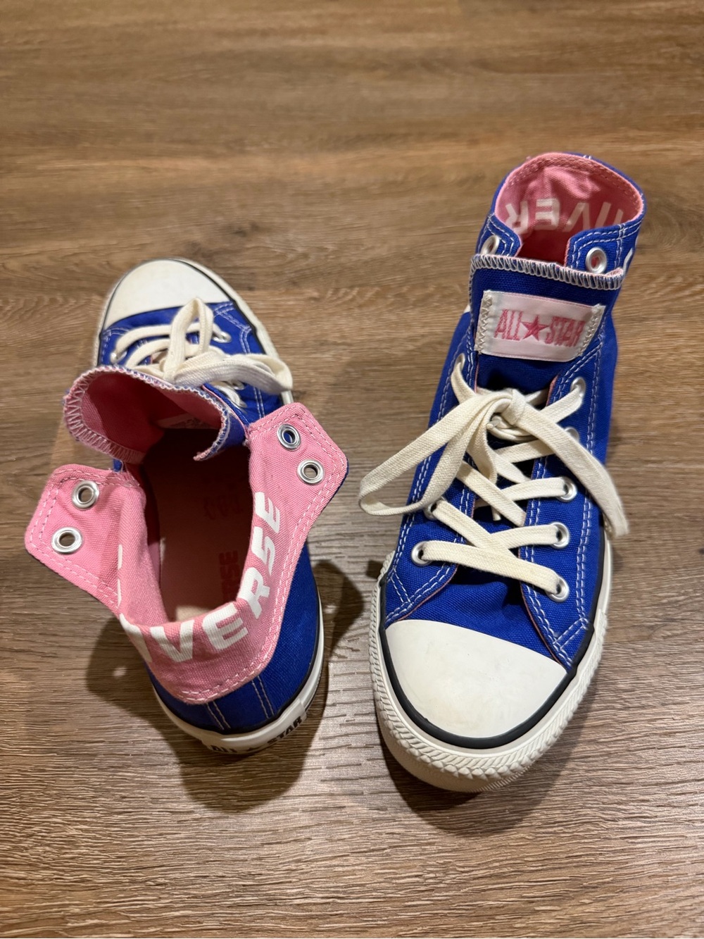 Converse Chuck Taylor All-Star Two Fold Fold Down High Top Blue Pink Women’s 8